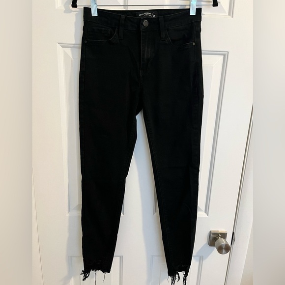 Just Black Denim Millie Black Ripped Hem Skinny Jeans Size 26 - Picture 4 of 7
